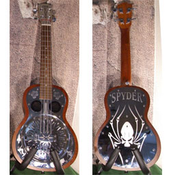 detail of vintage tenor ukulele